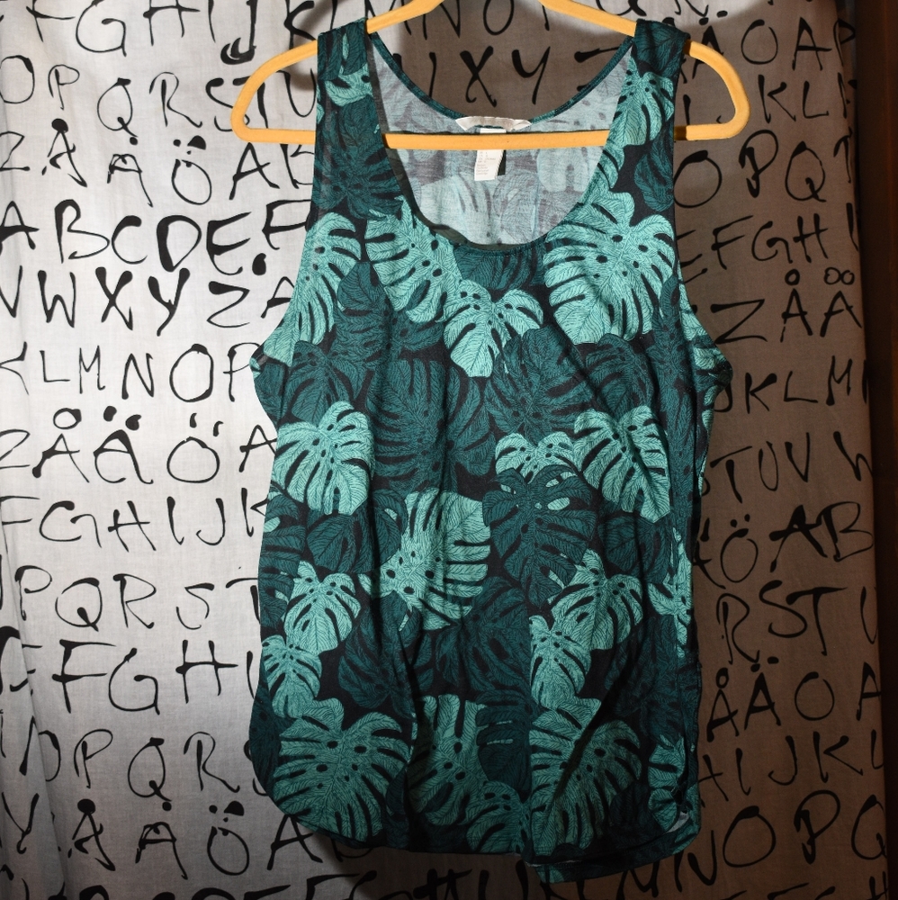 Lg H&M women's leaf print tank top